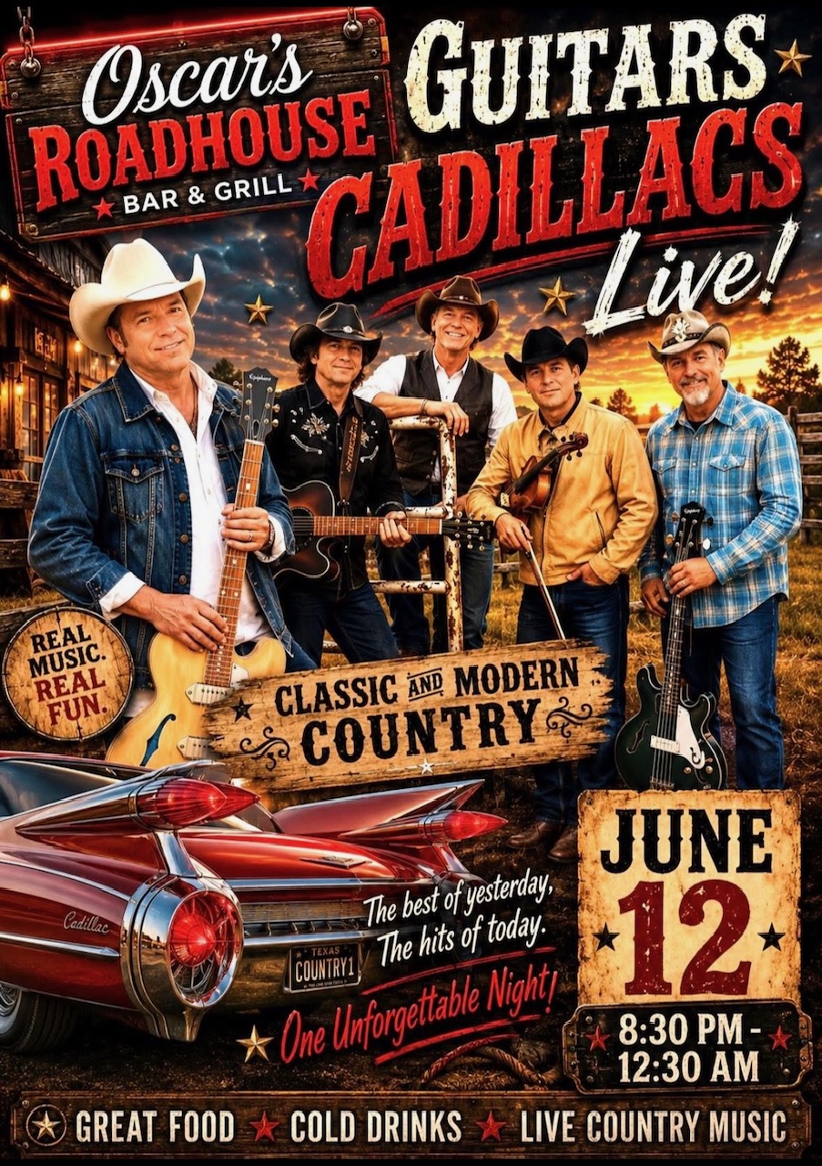 Oscar's Roadhouse event poster